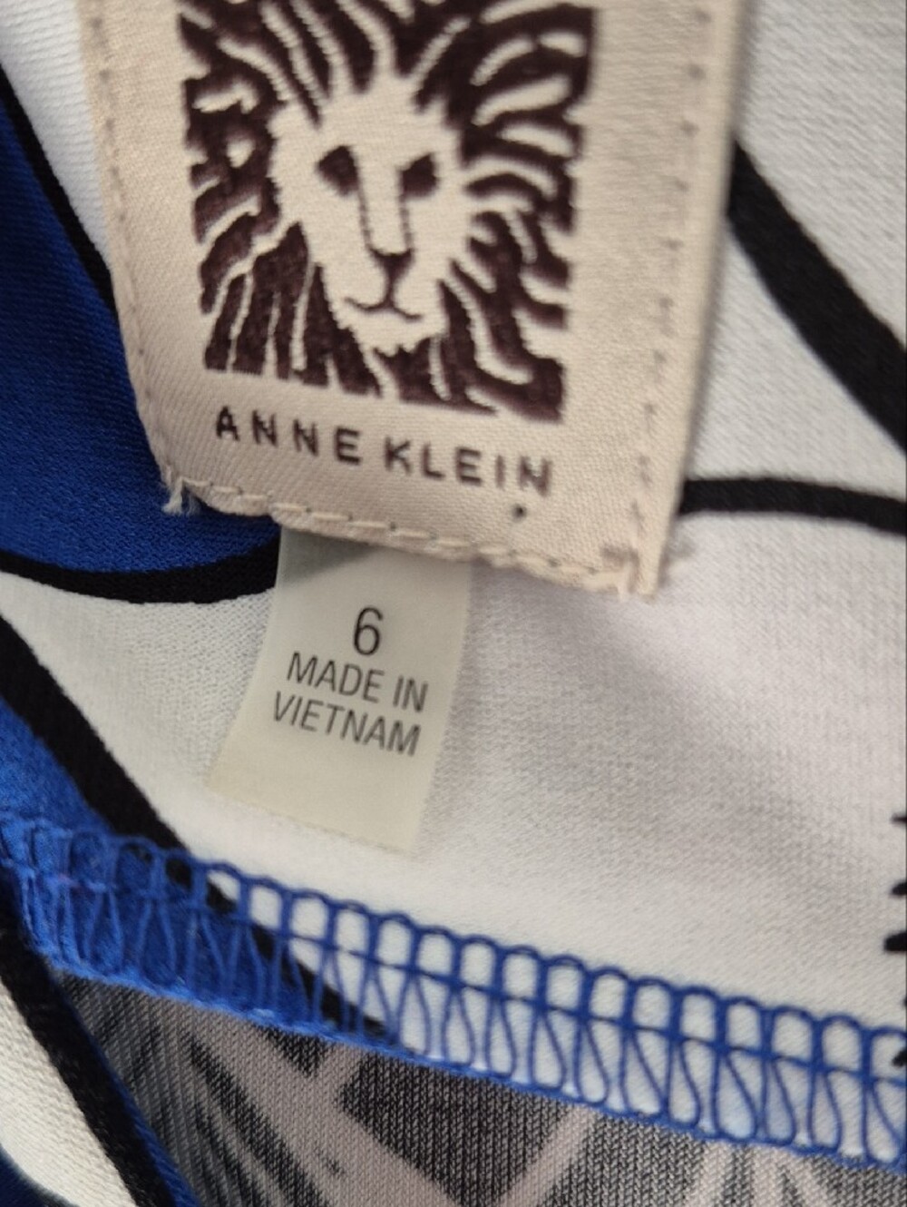 Anne Klein Blue and White Floral Maxi Dress - Picture 3 of 3